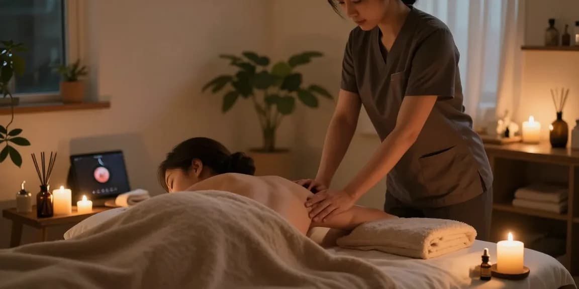 Relaxing 노원출장안마 service in a cozy home setting with a professional therapist.