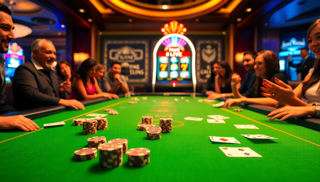 Engaging players at the 8LIVE casino table with exciting poker action and vibrant gaming elements.