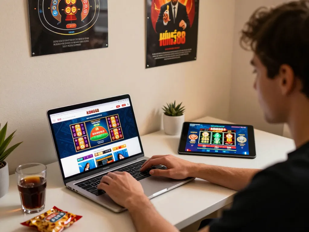 Gamer exploring exciting options on nhà cái KONG88 platform for poker and slots