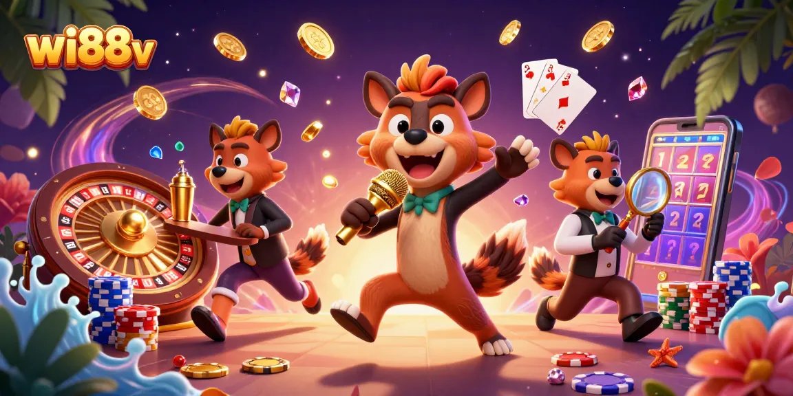 Experience the excitement at wi88v with hyenas bringing comedy to your casino night!