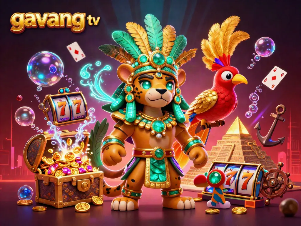 Experience the excitement of gambling with gavang tv featuring stunning casino elements and characters in a vibrant setting.