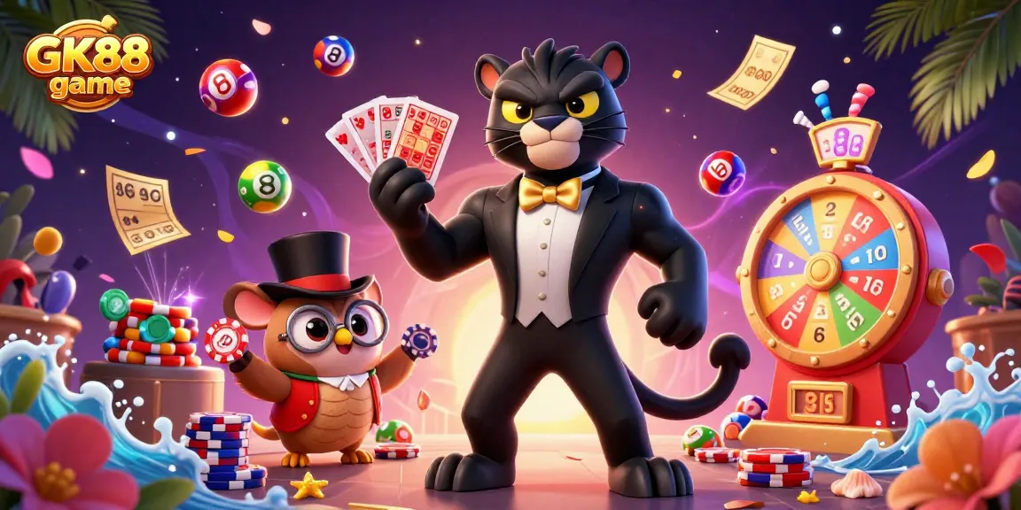 Experience the thrilling GK88 game with enchanting characters and vibrant casino elements.