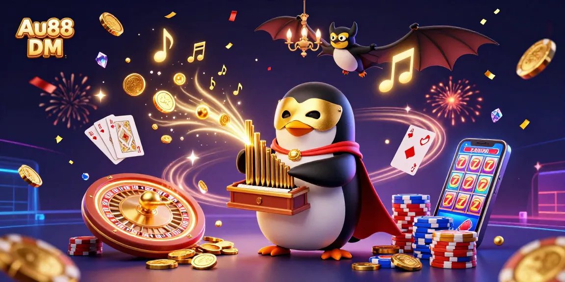 Experience the thrills of Au88 DM with vibrant casino elements and captivating characters.