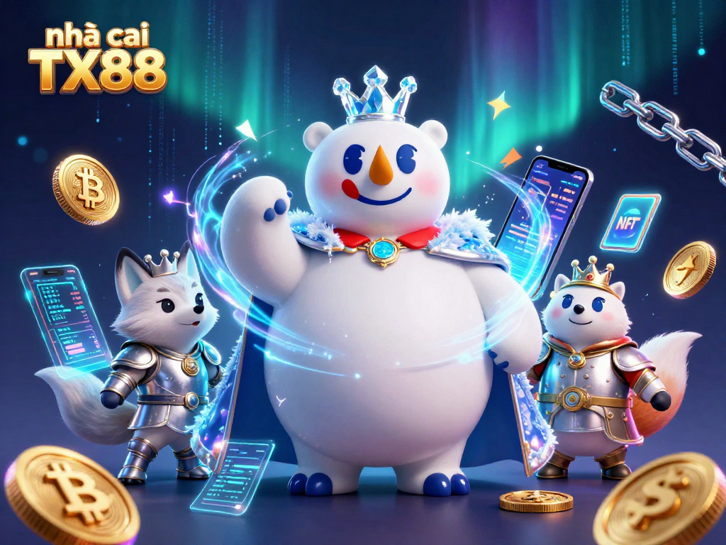 Experience the excitement of nhà cái TX88 with vibrant 3D casino-themed digital illustration.