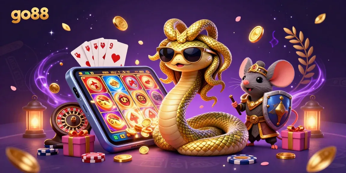 Engage in thrilling gameplay at go88 with vibrant casino elements and characters interacting in a magical world.