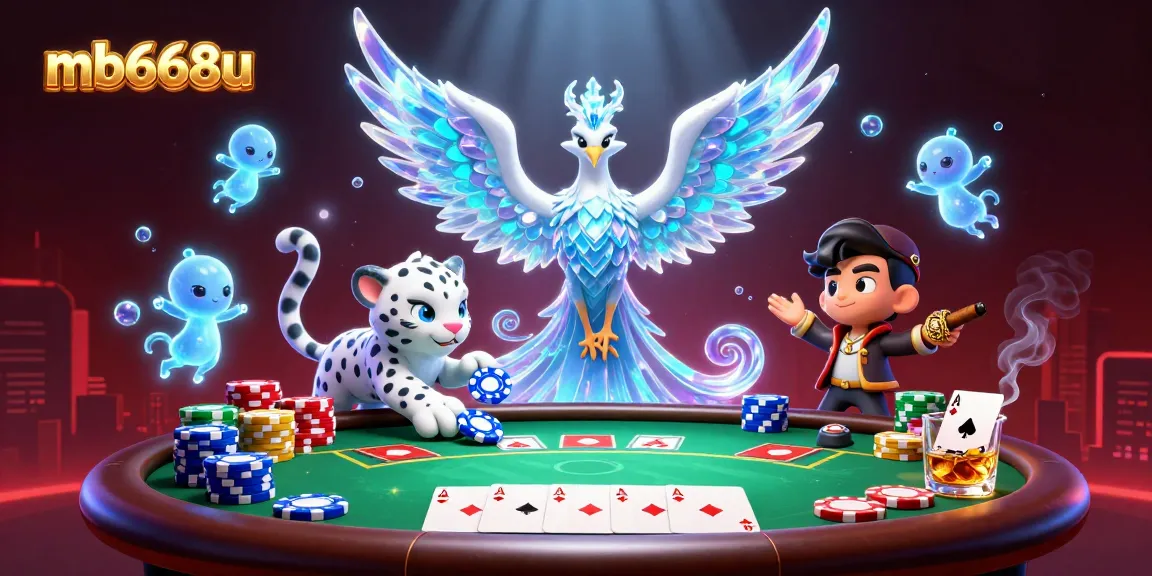 Engage in thrilling gaming at mb668u with vibrant casino-themed characters and elements.