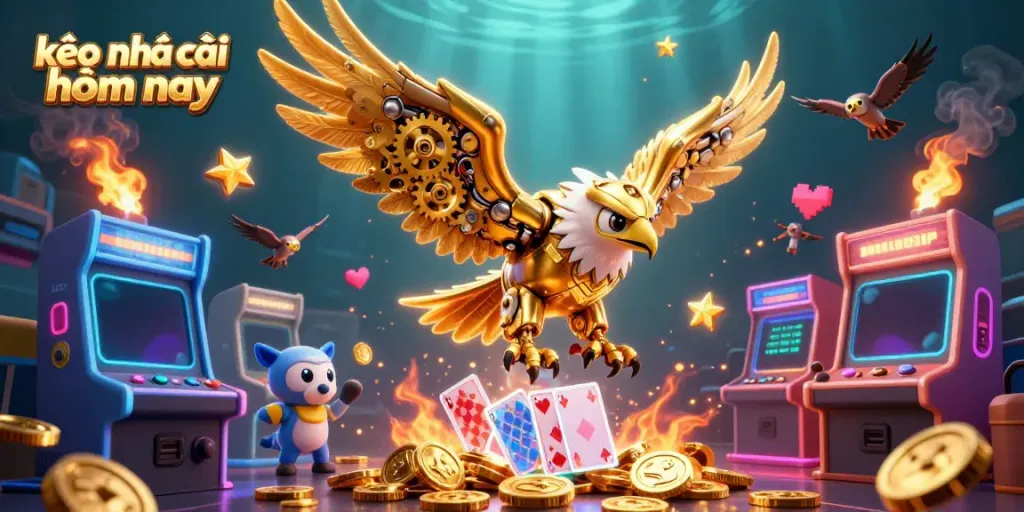 Experience the thrill of kèo nhà cái hôm nay with vibrant 3D characters and dynamic casino elements.