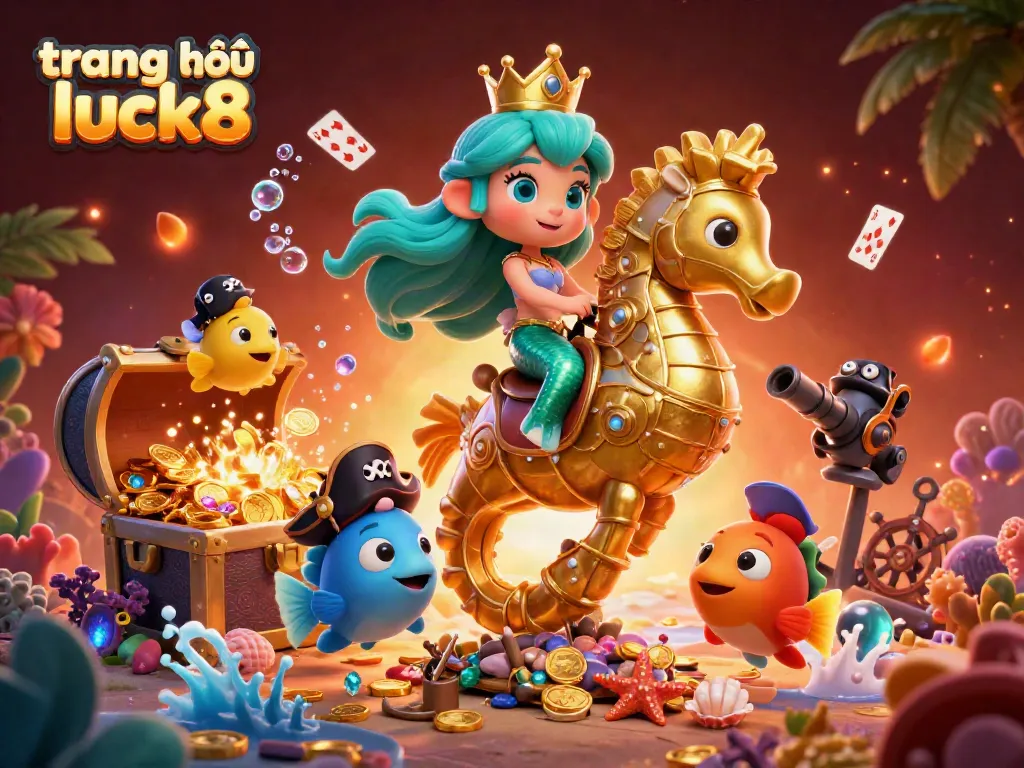 Experience the vibrant underwater world of trang chủ luck8 with a mermaid and seahorse adventure.
