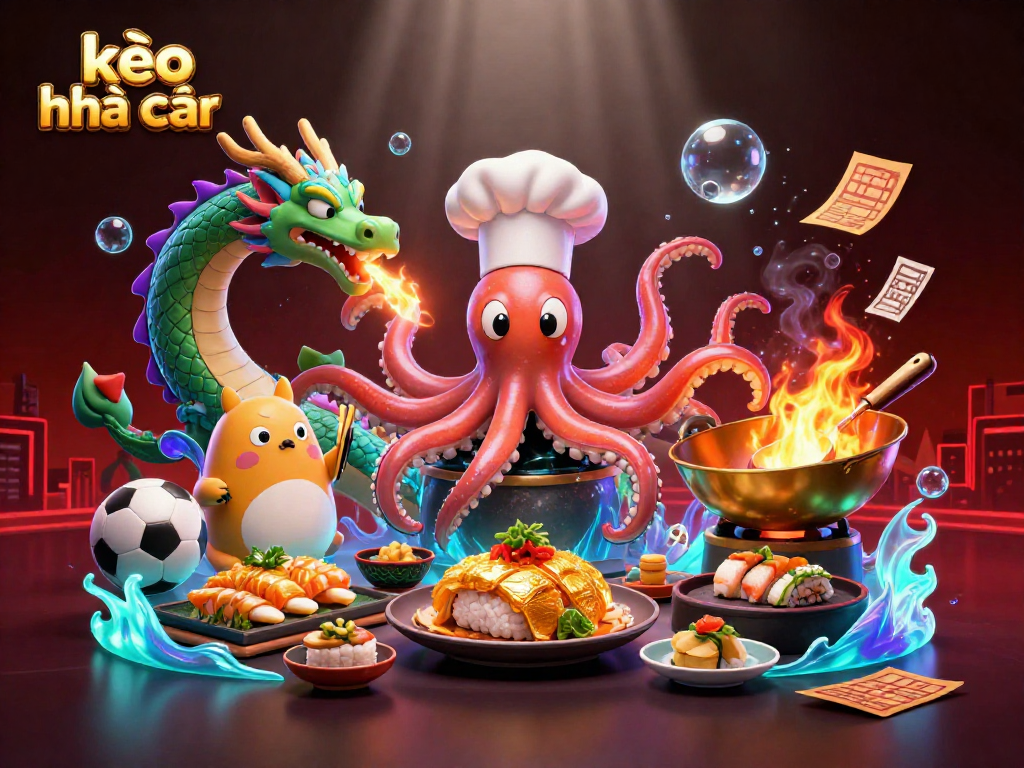 Experience thrilling sports betting with kèo nhà cái and vibrant casino elements in an engaging 3D scene.