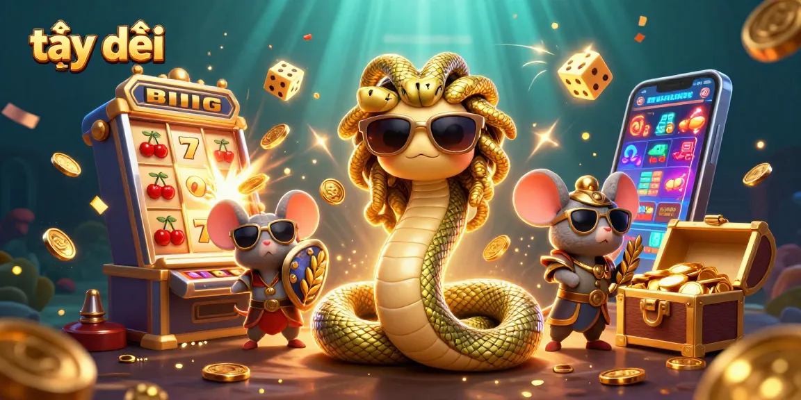 Experience exhilarating slots at tại đây with friendly Medusa and a warrior mouse, enjoying the jackpot adventure.