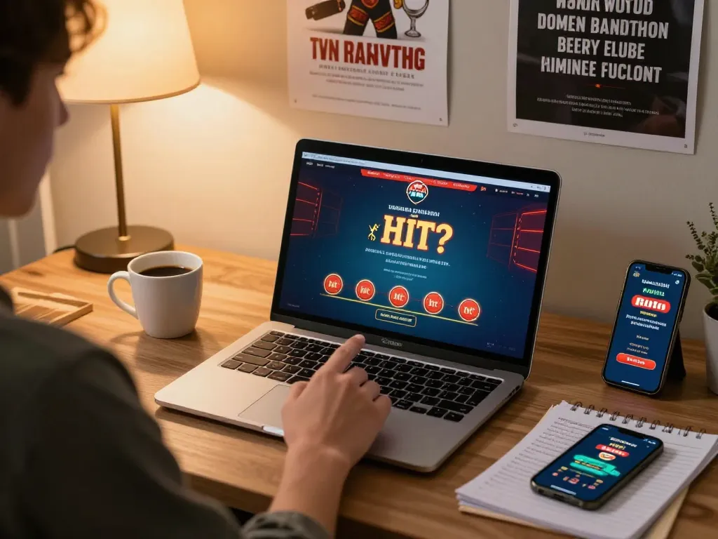 Player strategizing on rr88 blackjack game while engaging in responsible online gambling.