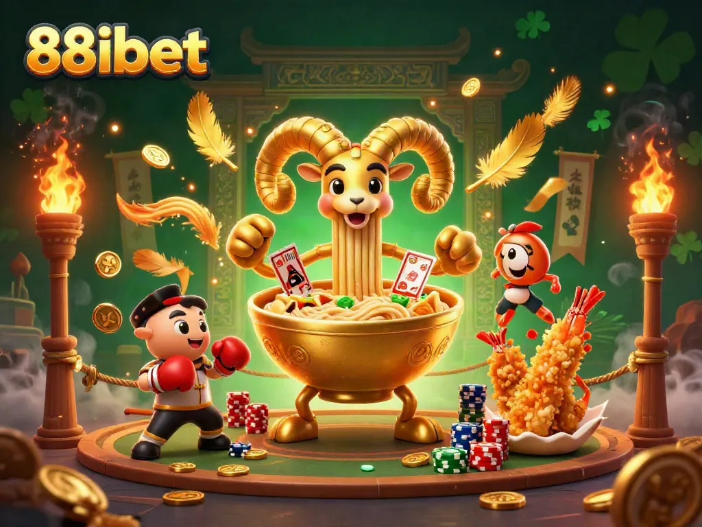 Engage with vibrant activities at 88ibet's energetic casino scene featuring animated characters in action.