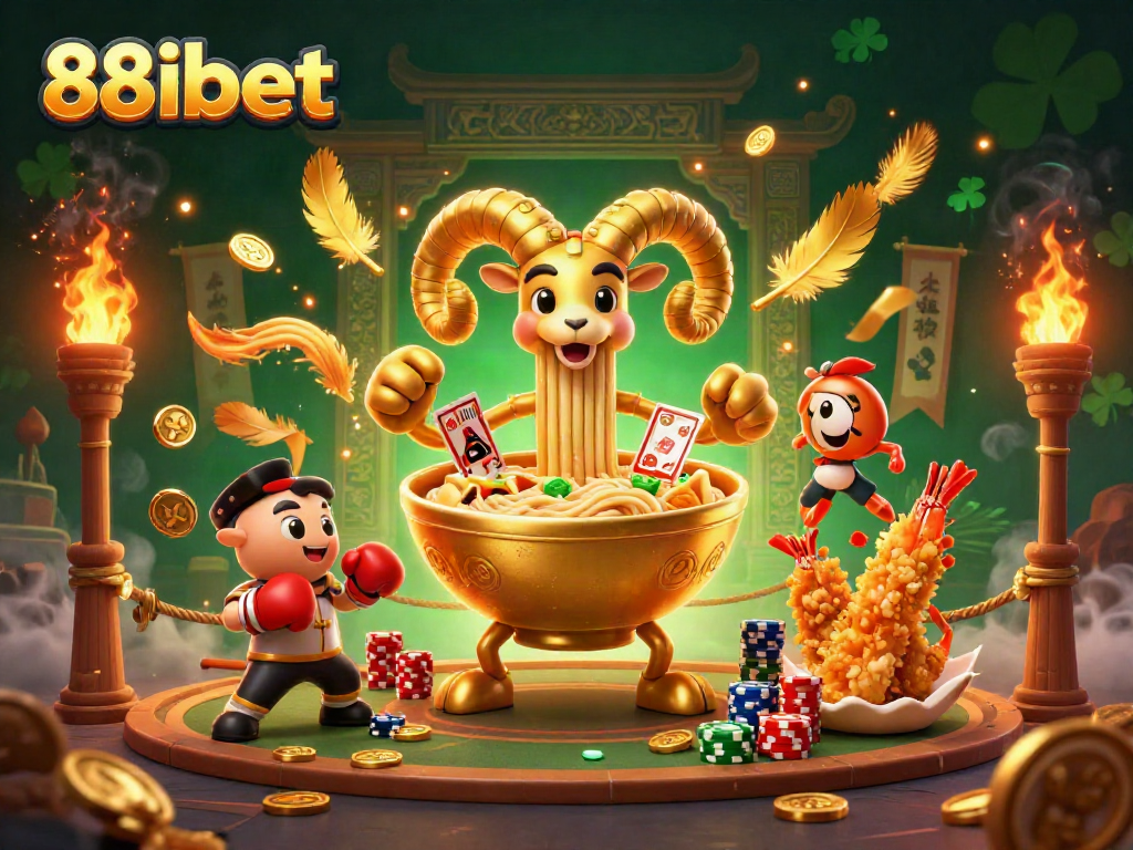 Engage with vibrant activities at 88ibet's energetic casino scene featuring animated characters in action.