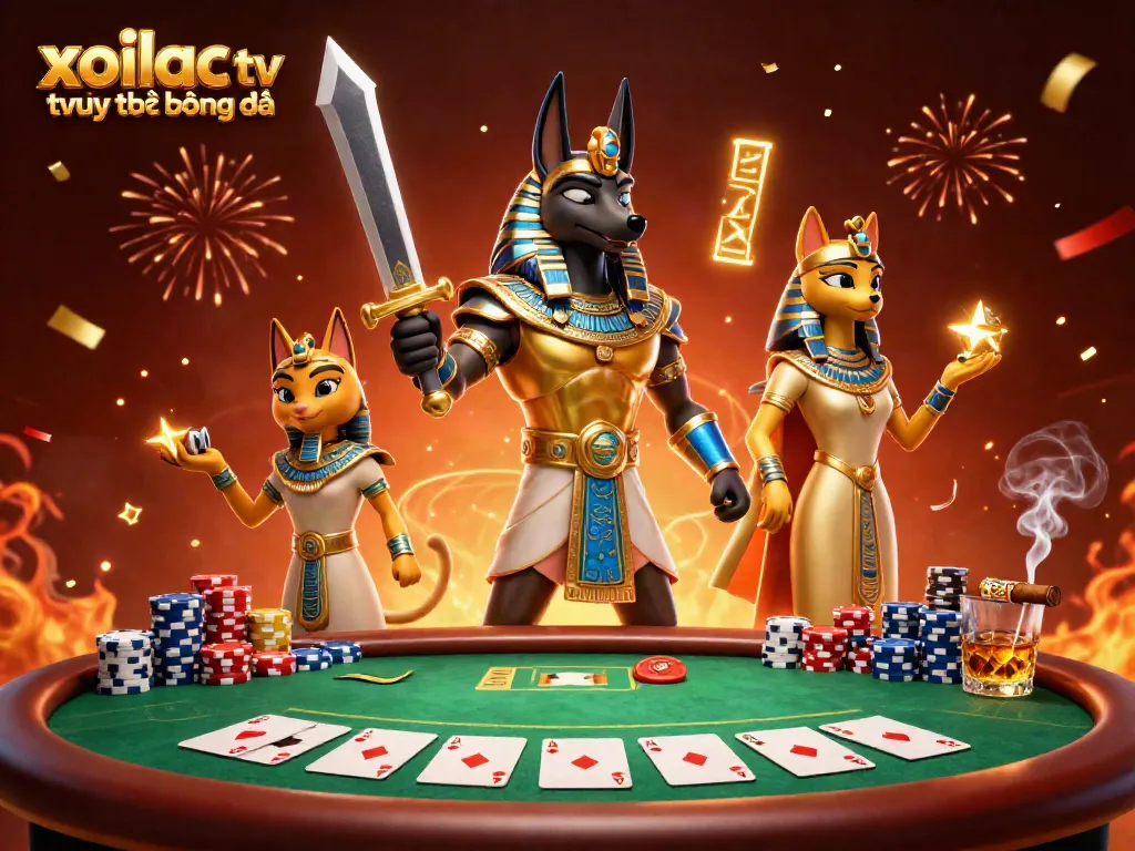 Live the excitement of betting on xoilac tv trực tiếp bóng đá with this vibrant illustration showcasing ancient warriors and casino elements.