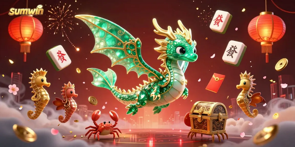 Join the thrilling adventure of sumwin with our vibrant 3D sea dragon and casino elements, celebrating wins!