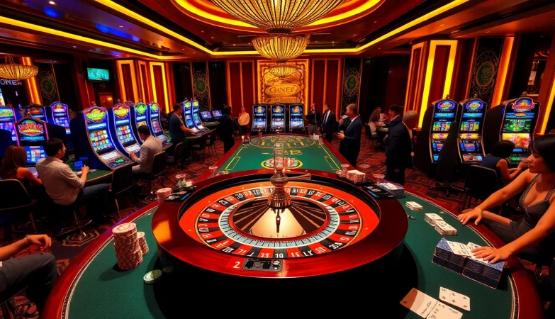 Experience the thrill of FIVE88 with vibrant casino tables and exciting gameplay.